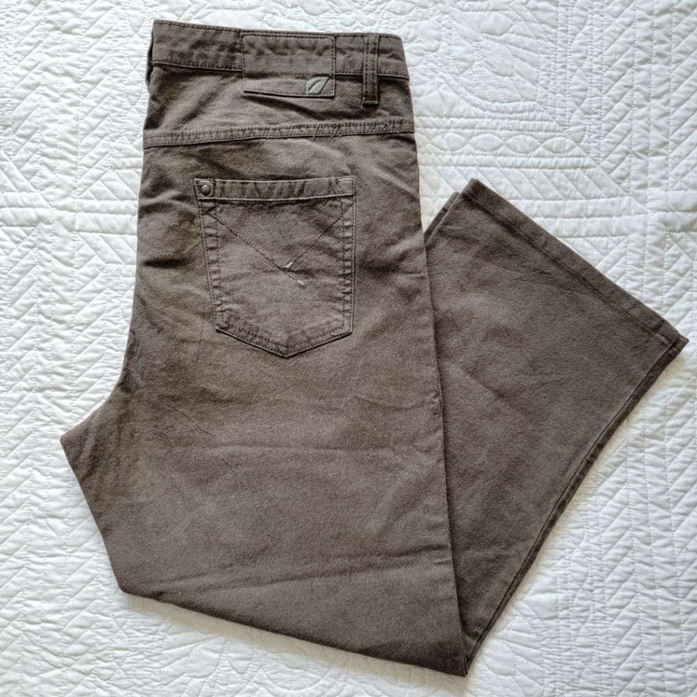 Cotton Ginny Womens Dark Tan eco-ganic Pants Size 18 Plus Petite